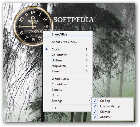 Vista Clock screenshot