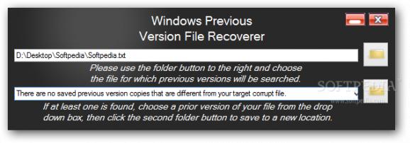 Windows Previous Version File Recoverer screenshot