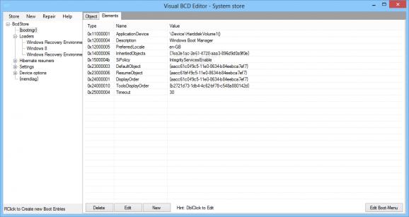 Visual BCD Editor screenshot