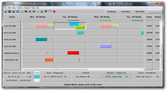 Visual Classroom Scheduler screenshot