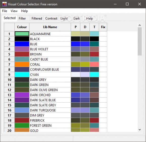 Visual Colour Selector screenshot
