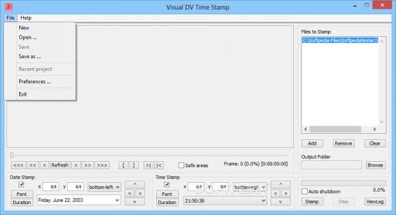 Visual DV Time Stamp screenshot