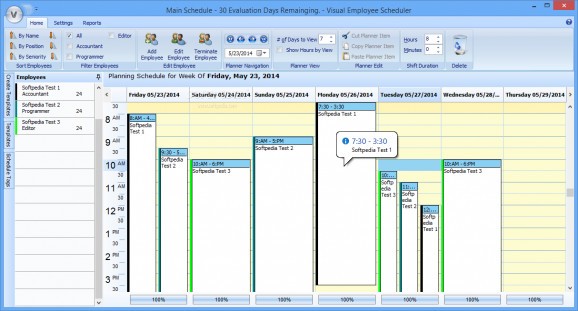 Visual Employee Scheduler screenshot