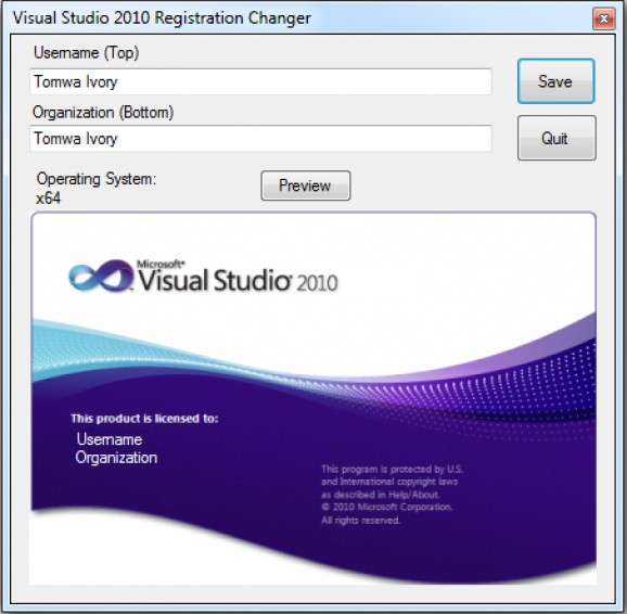 Visual Studio 2010 Name Changer screenshot