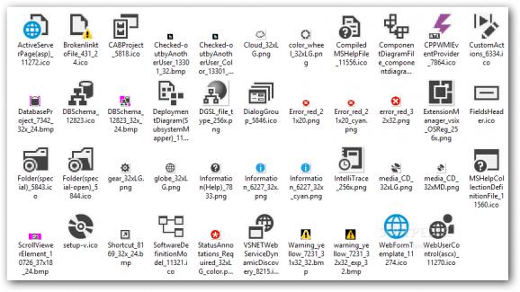 Visual Studio Image Library screenshot