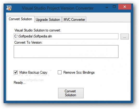 Visual Studio Project Version Converter screenshot