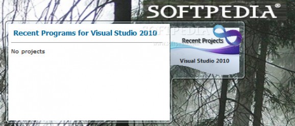 Visual Studio Recent Projects screenshot