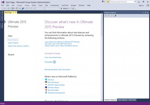 Microsoft Visual Studio Ultimate screenshot