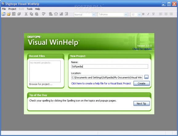 Visual WinHelp screenshot