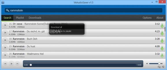 VkAudioSaver screenshot