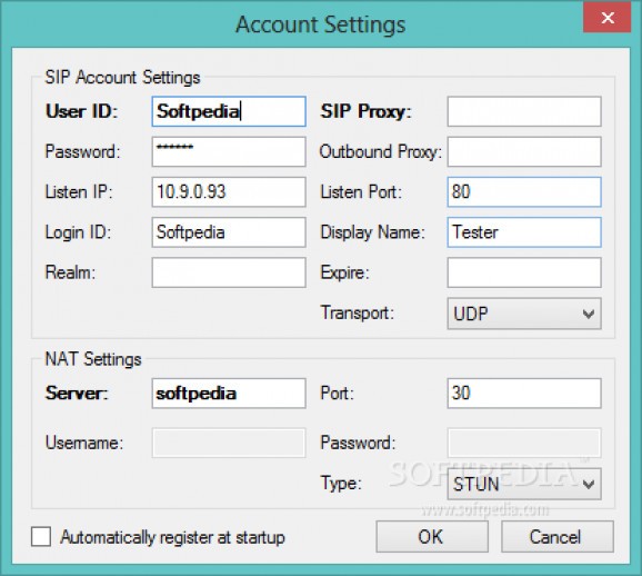 VoIP SIP Client SDK screenshot