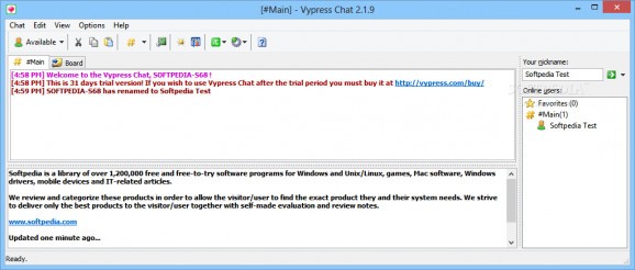 Vypress Chat screenshot