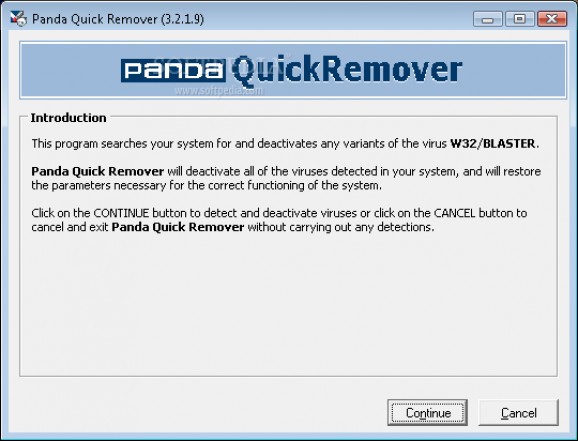W32/BLASTER Remover screenshot