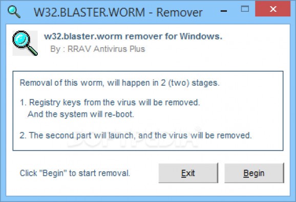 W32.Blaster Worm Remover screenshot