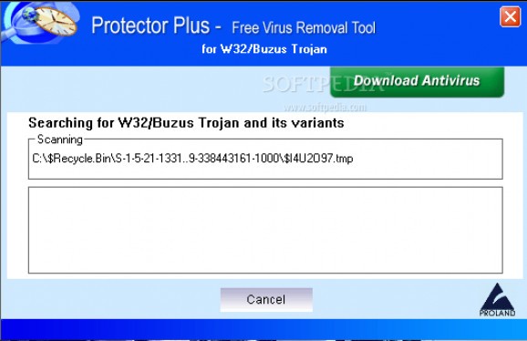 W32/Buzus Trojan Cleaner screenshot