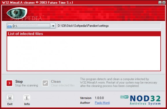 W32.Mimail.A Cleaner screenshot