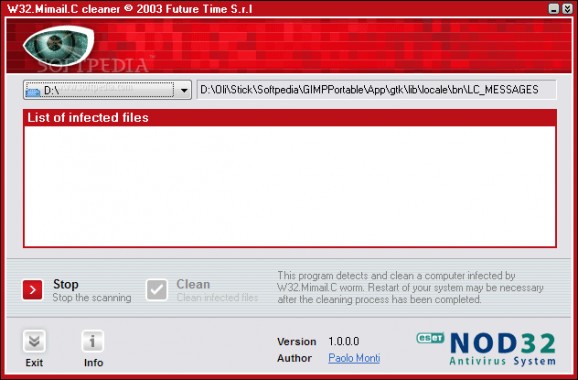 W32.Mimail.C Cleaner screenshot