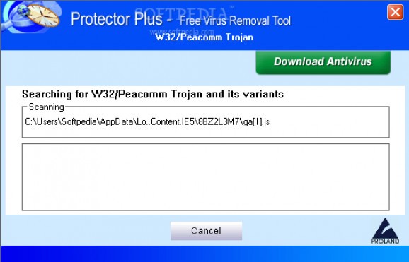 W32/Peacomm Trojan Cleaner screenshot