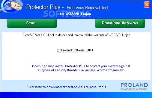 W32/VB Virus Removal Tool screenshot