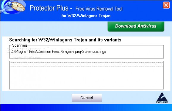 W32/WinLagons Trojan Cleaner screenshot