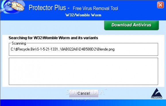 W32/Womble Worm Cleaner screenshot