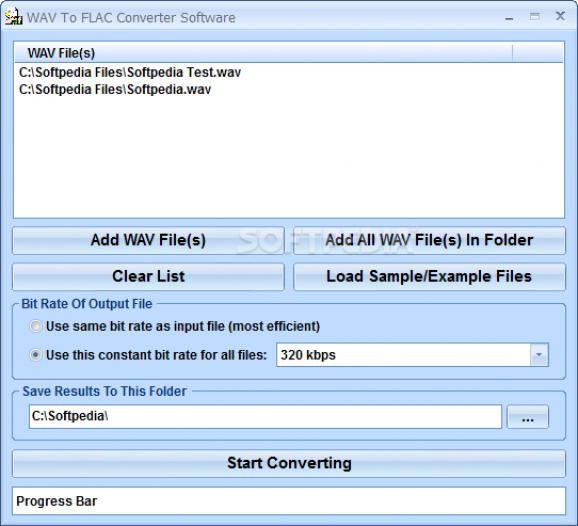 WAV To FLAC Converter Software screenshot