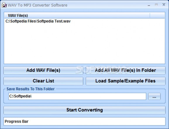 WAV To MP3 Converter Software screenshot