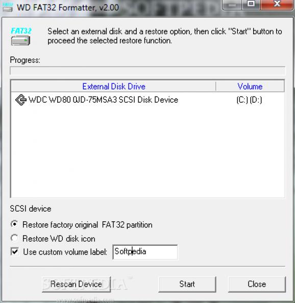 WD FAT32 Formatter screenshot