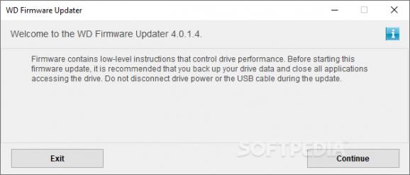 WD Universal Firmware Updater screenshot