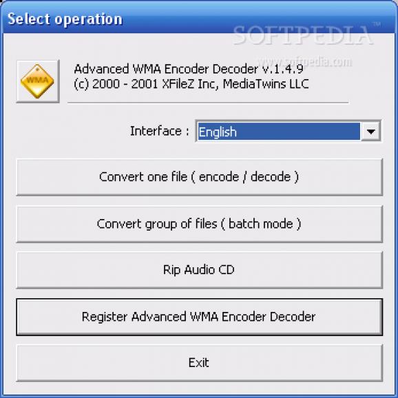 WMA Encoder Decoder screenshot