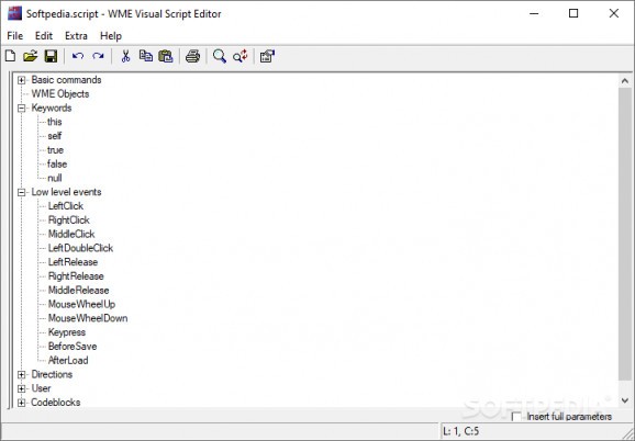 WME Visual Script Editor screenshot