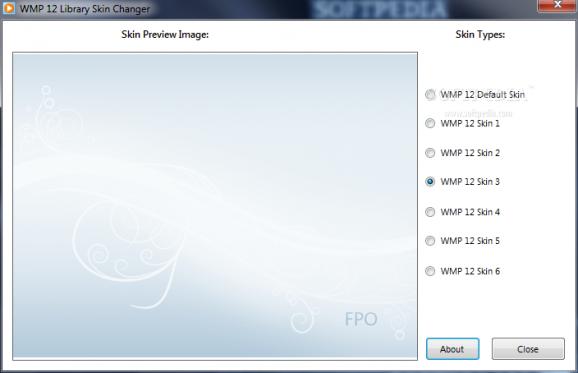 WMP 12 Library Background Skin Changer screenshot