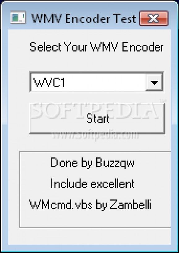 WMV Encoder Test screenshot