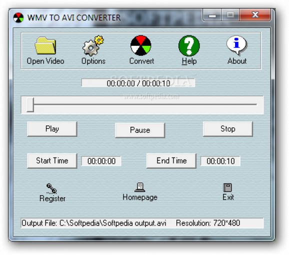 WMV To AVI Converter screenshot