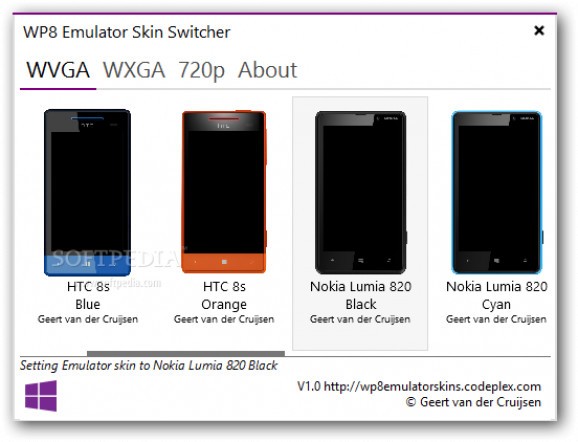 WP8 Emulator Skin Switcher screenshot