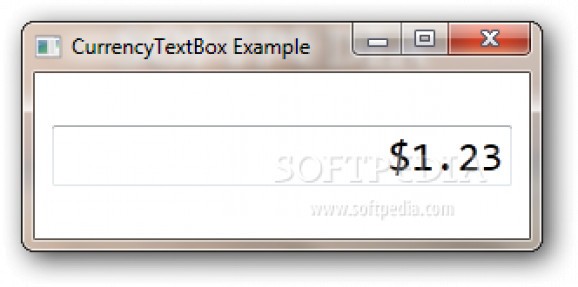 WPF Currency TextBox screenshot