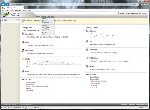 WS_FTP Server screenshot
