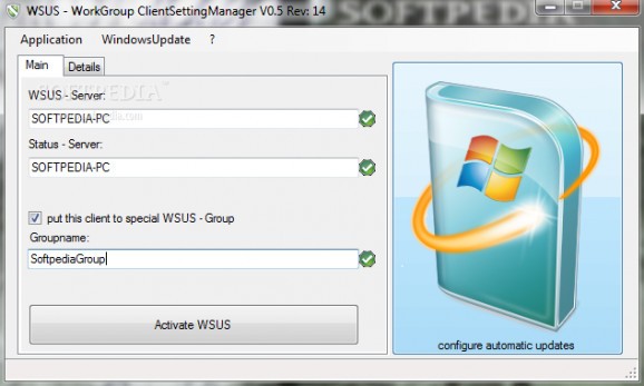 WSUS Client Manager screenshot