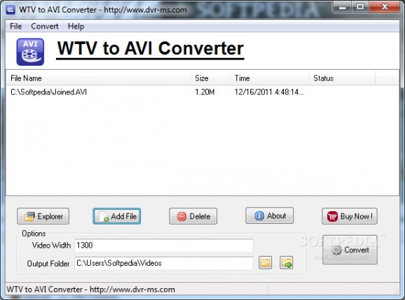 WTV to AVI Converter screenshot