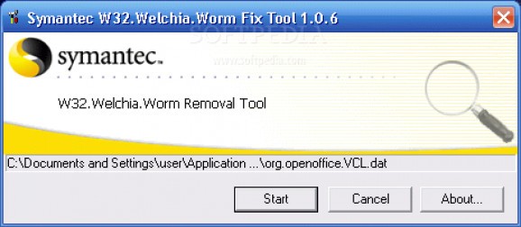 W32.Welchia.Worm Removal Tool screenshot