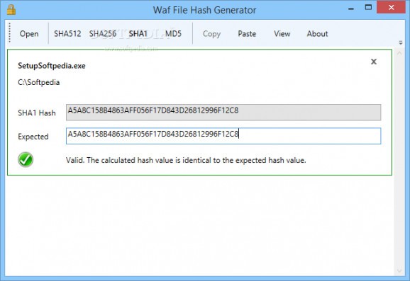 Waf File Hash Generator screenshot