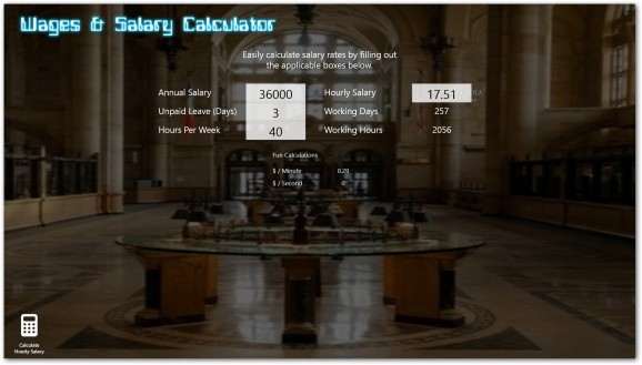 Wage & Salary Calculator for Windows 8 screenshot