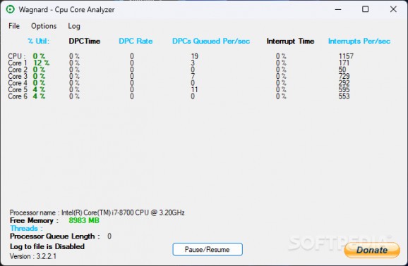 Wagnard - Cpu Core Analyzer screenshot