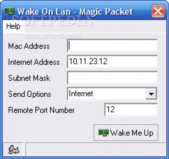 Wake on Lan for Windows Graphical User Interface screenshot