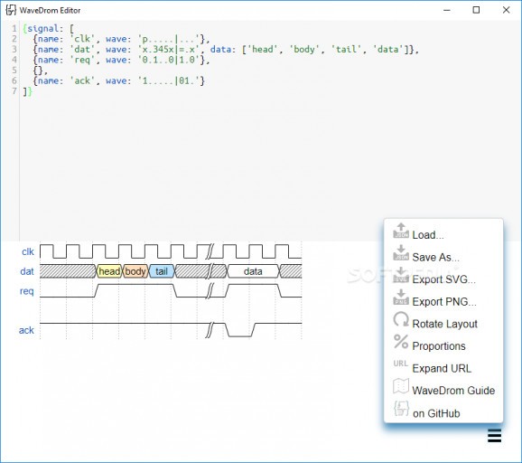 WaveDrom Editor screenshot