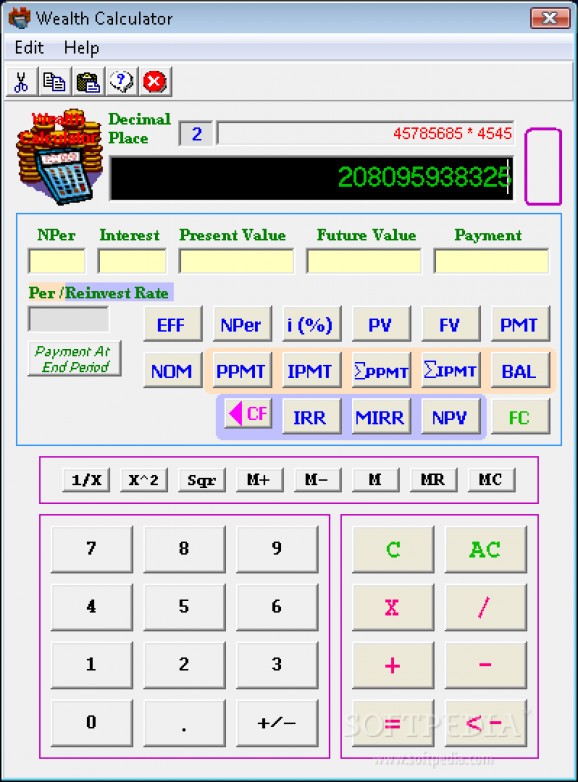 Wealth Calculator screenshot