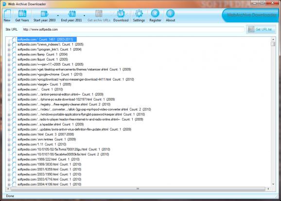 Web Archive Downloader screenshot