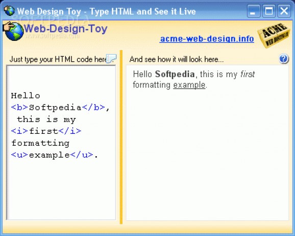 Web Design Toy screenshot