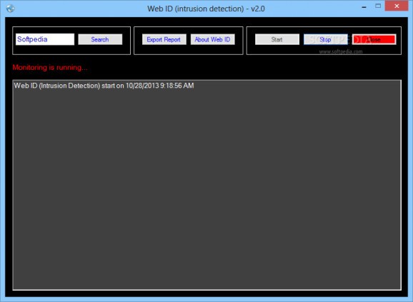 Web ID (intrusion detection) screenshot