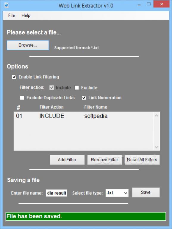 Web Link Extractor screenshot